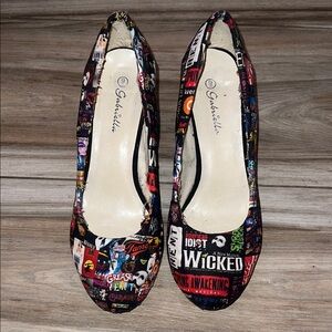 Women's custom Broadway playbill Pumps